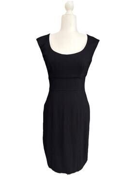 Eliza J Dress Sheath Dress Womens 4 Black Scoop Neck Sleeveles LBD Event Formal